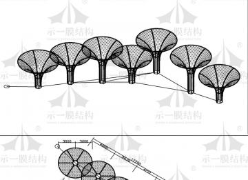 在上海示一膜結構設計成套鋼結構圖紙，費用大約多少？